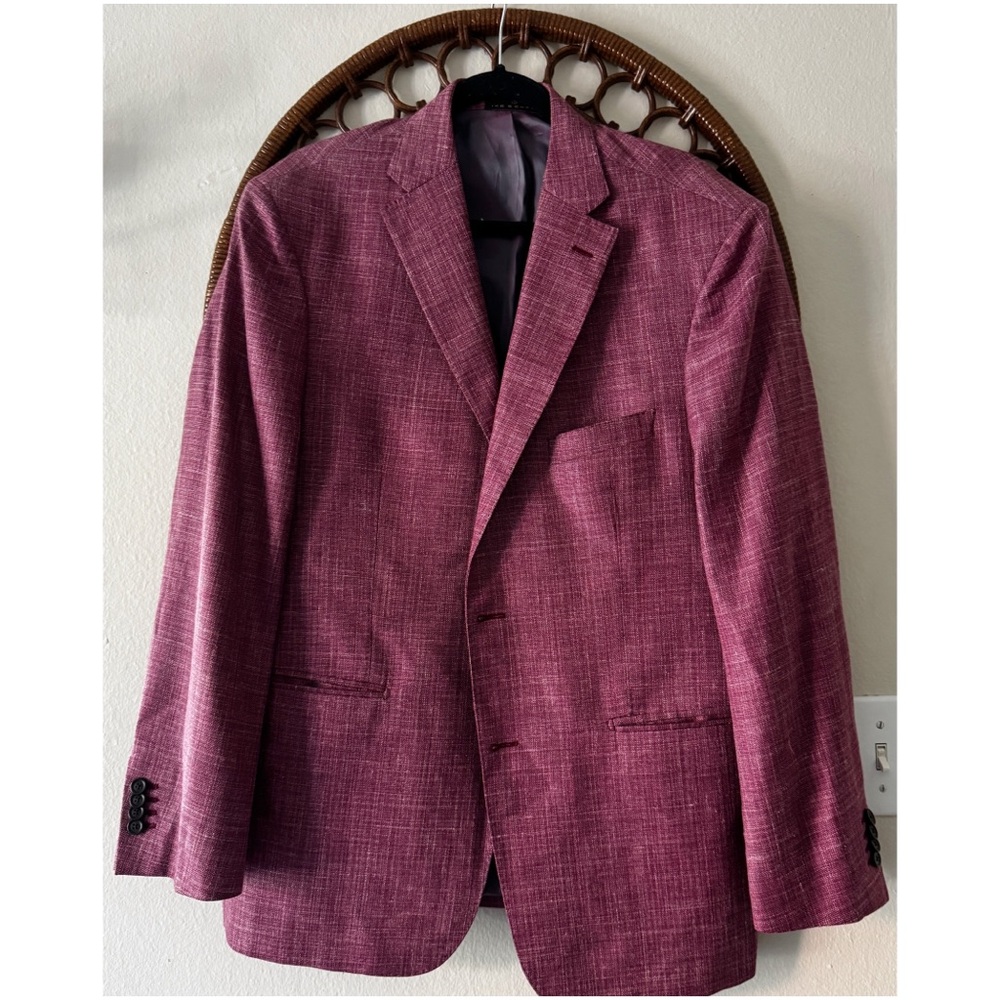 Loro Piana Men's Sport Coat Blazer in Berry Plum